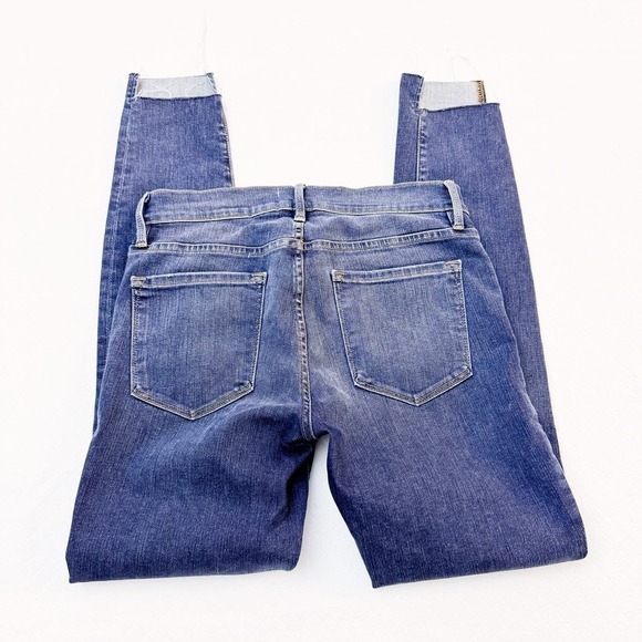 Frame Le Skinny de Jeanne Crop Denim Jeans Lo/Hi Hem Size 27 - Picture 6 of 7